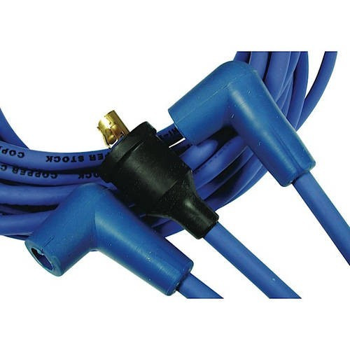 Accel 4039B Blue 8mm Copper Spark Plug Wire 90 Degree Bend Automotive