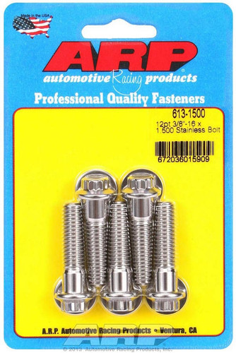 ARP 613-1500 Bolt Kit FOR Universal 3/8-16 Applications Stainless 12-Point 5 Pcs