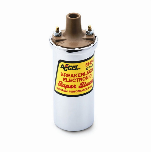 ACCEL Super Stock Breakerless Ignition Coil Chrome 45000V 8145C SBC BBC