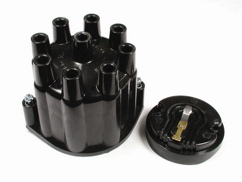 ACCEL for GM V8 Distributor Cap Rotor Kit Brass Terminals 8124ACC Black