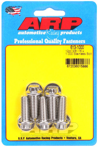 Arp Threaded Rod 3/8-16 x 1.0 Grade 8 High Performance Fasteners Pack 5 613-1000