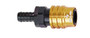Q/R #5 Str Male Socket w/Hose Barb-Valved