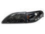 Raxiom 94-98 Mustang Cobra Style Black Housing Headlights Pair DOT Approved