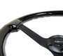 NRG Reinforced 350mm Steering Wheel Black Black Chrome 3-Spoke Center