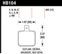 HAWK BRAKE DR97 Race Brake Pad Set for Wilwood Dynalite Single Caliper
