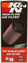 For K&N RE-0860 Universal High-Flow Clamp-On Air Filter 4" Inlet Red Cotton