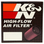 For K&N RE-0860 Universal High-Flow Clamp-On Air Filter 4" Inlet Red Cotton
