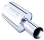 Borla Boomer Thumper Oval Muffler 2.25in Center Inlet 4in Round Side Exit