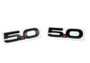 Ford Racing Fender Emblem Plastic Black for 2015-2019 Emblem Mustang 5.0L