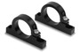 Holley Fuel Filter Bracket Kit Aluminum Black for 100 GPH Filters Clamp-On Pair