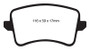 EBC Redstuff Ceramic Low Dust Brake Pads for 2008-2018 Audi A4, Audi A4 Quattro