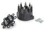 MSD Ignition Small Distributor Cap HEI Stainless Terminals Black Vented
