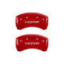 MGP Red Brake Caliper Covers Set 4 for Mopar Logo Dodge Challenger 2011-2023 Kit