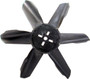 ALLSTAR 16" 6-Blade Nylon Mechanical Cooling Fan Black Universal Bolt Pattern