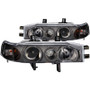 ANZO 1990-1993 Honda Accord Projector Headlights Halo Black Set