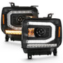 ANZO 2016-2019 GMC Sierra Projector Headlights Sequential Amber Signal