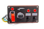 Black Ignition Switch Panel with 2 Toggle Switches & Safety Cover 52-44867