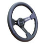 NRG Reinforced 350mm Steering Wheel Black Leather Black Stitch For Racing Cars