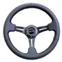 NRG Reinforced 350mm Steering Wheel Black Leather Black Stitch For Racing Cars
