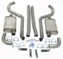 Exhaust System w/Turndws - 67-70 Mustang
