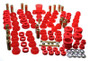 Energy Suspension Hyper-Flex Master Bushing Set Red for 1988-1991 Honda Civic