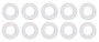 Moroso 97011 Nylon Drain Plug Washers 1/2in ID 7/8in OD Set of 10