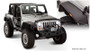 Bushwacker 07-18 Jeep Wrangler Flat Style Fender Flares 4-Piece Set Black