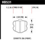 Hawk HB531Z.570 Performance Ceramic Brake Pads for Chevy Corvette Front