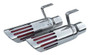 71-74 B Body Exhaust Tips Pair 2.5" Stainless Rolled Edge Polished Red