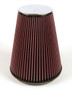 K&N RC-5046 Universal High Flow Air Filter Chrome Top 6 Inch Flange Red Cotton
