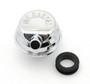 Mr Gasket Chrome Push In Breather 1.25in with Tube for Mopar V8 I6 2059