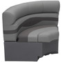 Taylor Made LCI 32x32 30' Radius Corner Boat Cushion Charcoal Marine Seat Pad