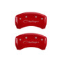 MGP Red Brake Caliper Covers For Dodge Challenger 2011-2023 Set Of 4 Logo