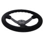 NRG Reinforced 350mm Steering Wheel Black Suede Deep Dish 3in RST-036MB-S-BK