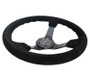 NRG Reinforced 350mm Steering Wheel Black Suede Deep Dish 3in RST-036MB-S-BK