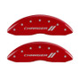 MGP Red Brake Caliper Covers Set For Dodge Charger 2011-2016 Charger Script