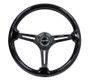NRG Reinforced 350mm Black Wood Steering Wheel Matte Spoke Center Mark