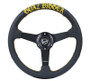 NRG Sport 350mm Steering Wheel For Performance Black Leather Gold Stitch RST