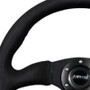 NRG 350mm Reinforced Black Alcantara Steering Wheel with Comfort Grip