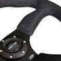 NRG 350mm Reinforced Black Alcantara Steering Wheel with Comfort Grip