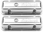 Edelbrock Chrome Short Valve Covers Buick V6 231 252 Steel Baffled Pair 4486