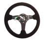 NRG Odi Bakchis 350mm Black Suede Reinforced Steering Wheel