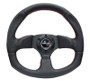 NRG Reinforced Leather Steering Wheel Red Stitching 320mm x 330mm Racing