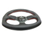 NRG Reinforced Leather Steering Wheel Red Stitching 320mm x 330mm Racing