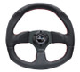 NRG Reinforced Leather Steering Wheel Red Stitching 320mm x 330mm Racing
