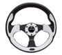 NRG Reinforced 320mm Steering Wheel Black White 3-Spoke RST-001WT