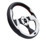 NRG Reinforced 320mm Steering Wheel Black White 3-Spoke RST-001WT