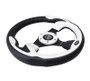 NRG Reinforced 320mm Steering Wheel Black White 3-Spoke RST-001WT