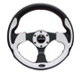 NRG Reinforced 320mm Steering Wheel Black White 3-Spoke RST-001WT