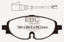 EBC Redstuff Ceramic Front Brake Pads for Audi A3 VW Golf 2015-2020 Low Dust
